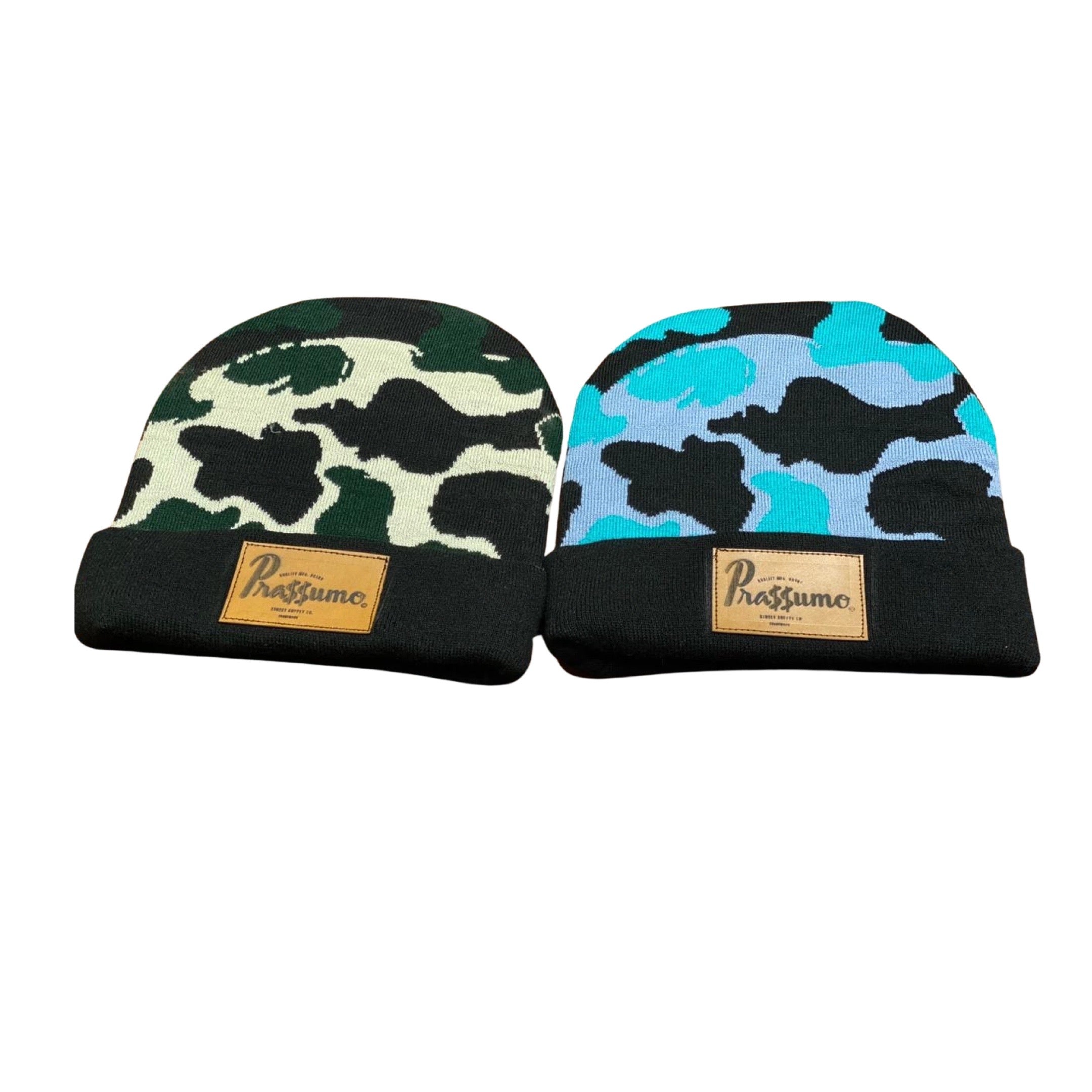 Wavy camo beanies